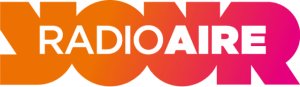 A logo featuring the word "RADIOAIRE" in white text over a vibrant pink and orange abstract background.
