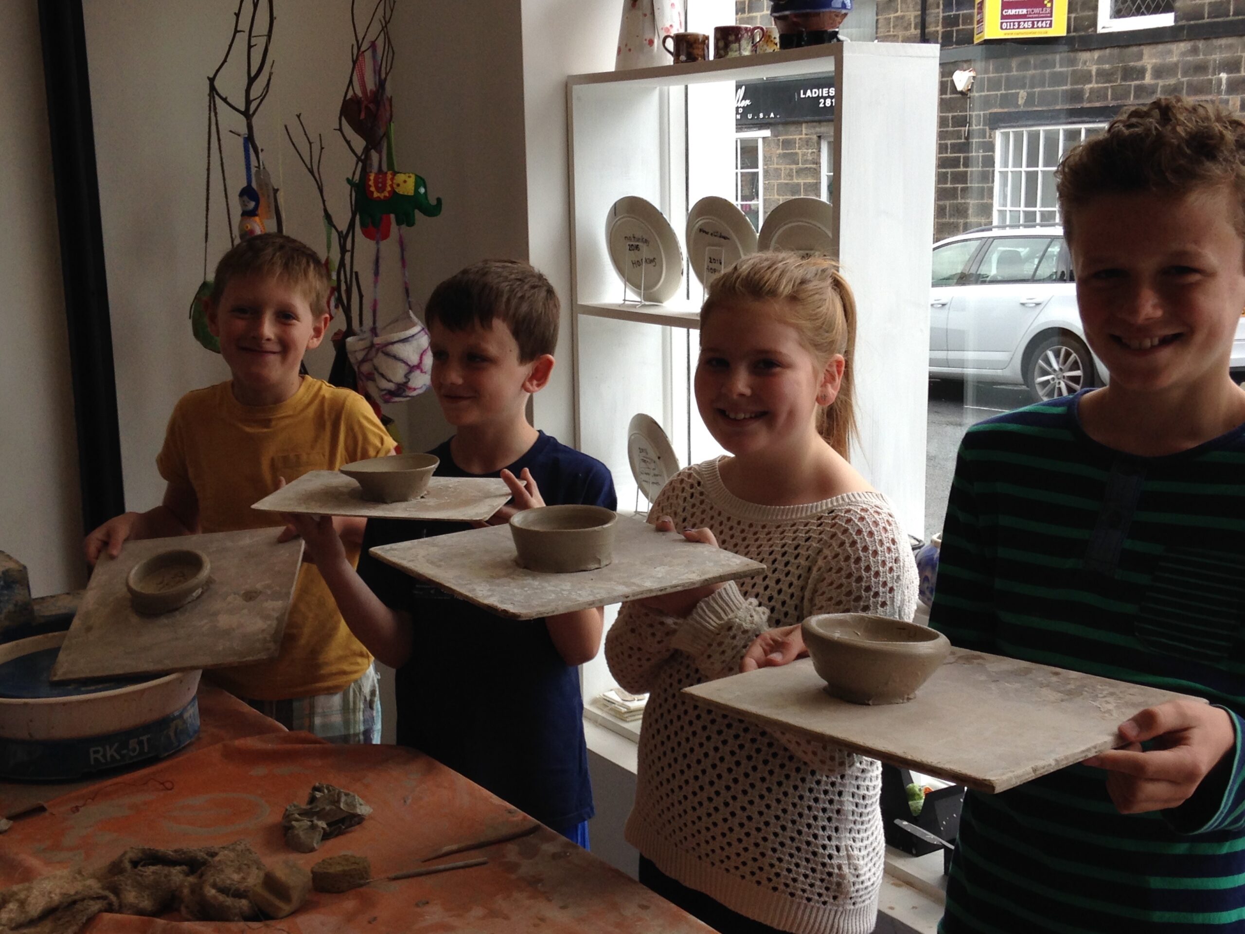 Kids Easter Pottery Throw down!