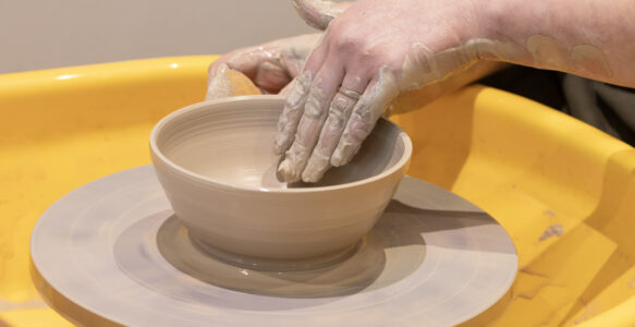 Private pottery wheel bookings. Members hand-building.